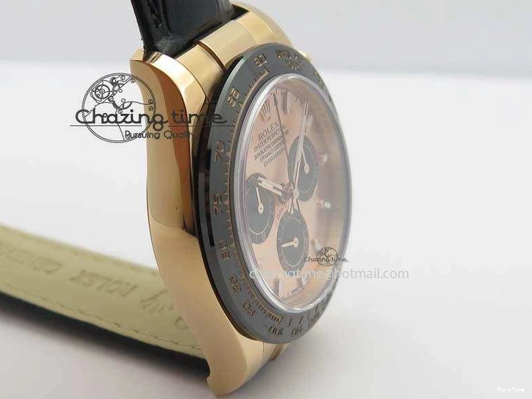 MiroTime 0315 Daytona 116515 Noob 1:1 Best Edition RG Black Dial On Black Leather Strap A NewStyle 3789